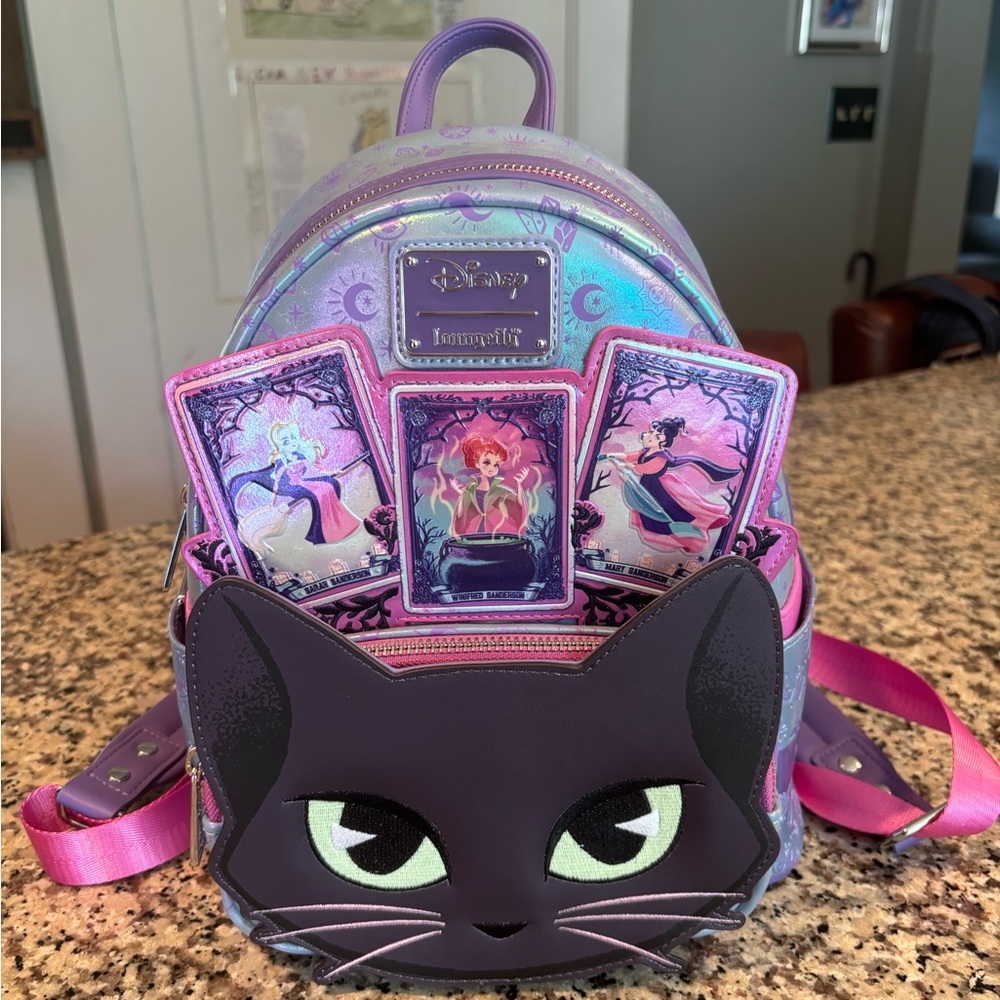 Disney Loungefly Hocus Pocus Binx Tarot Backpack